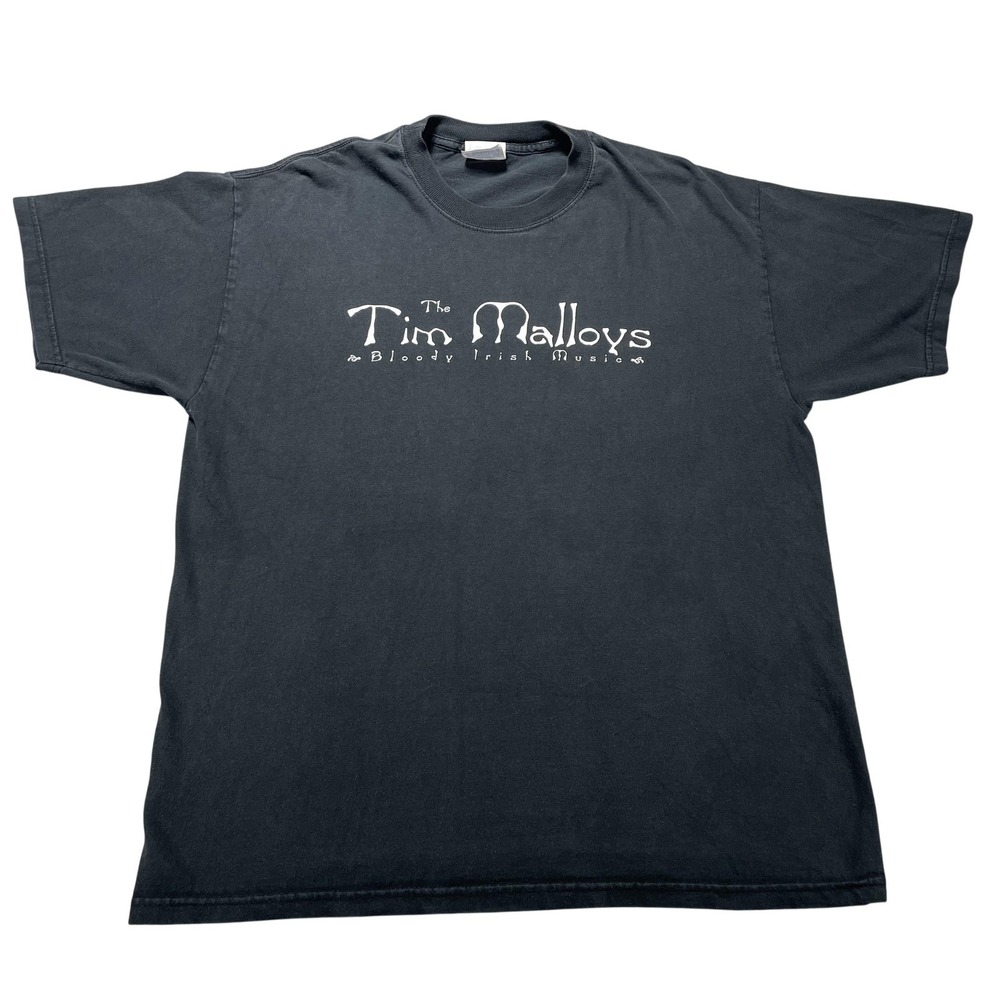 The Tim Malloys Shirt Mens Large Black Irish Music Band Tee Hanes Beefy-T VTG